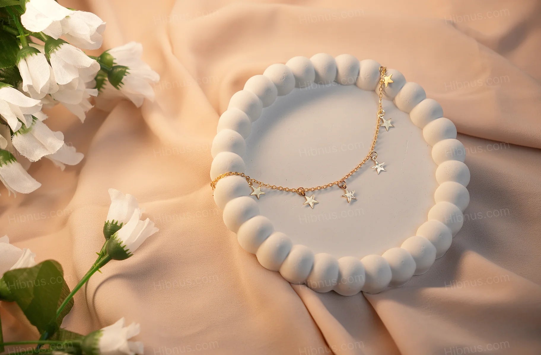 Delicate Gold Star Anklet