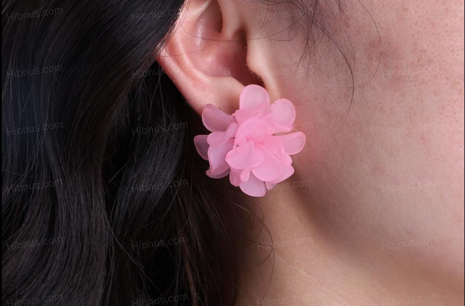 Blooming Lavender Petal Stud Earrings