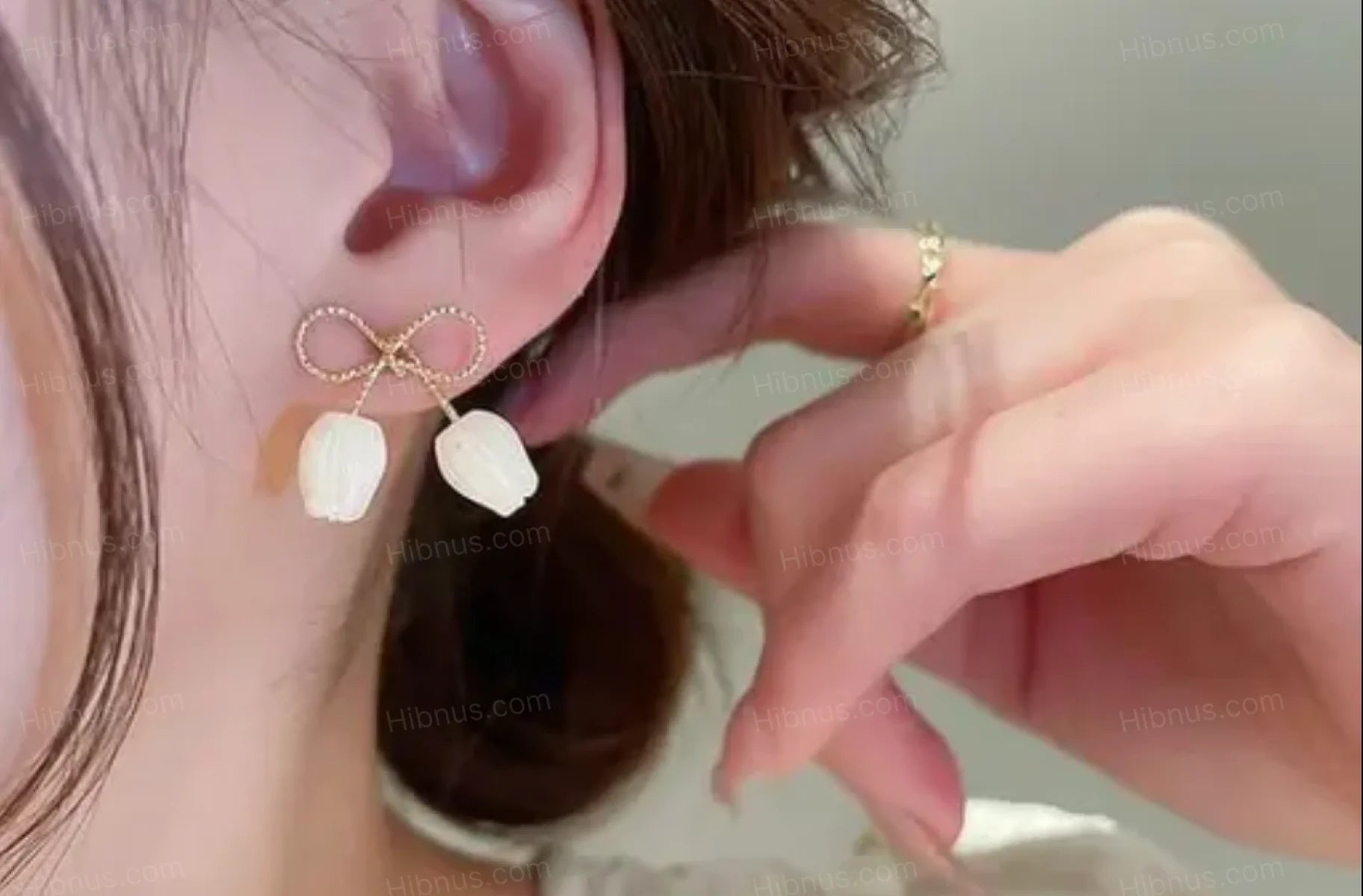 Lily Bell Bow Drop Earrings