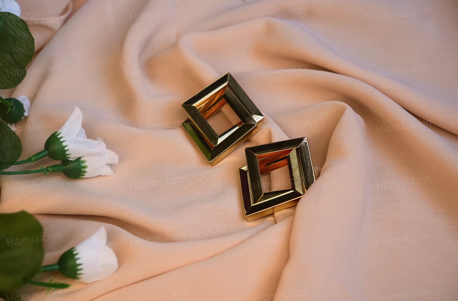 Double-layer square earrings