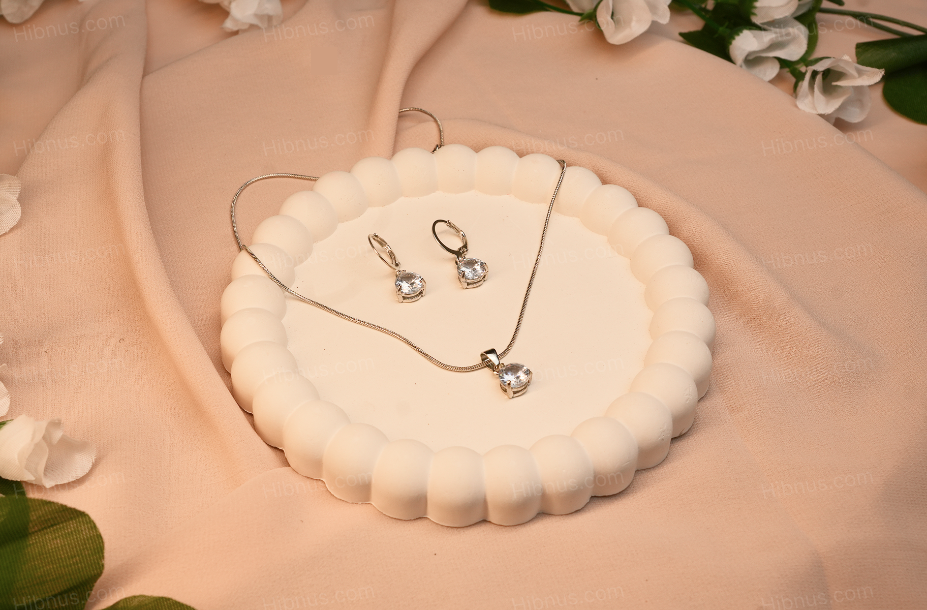 Zircon Necklace Earrings