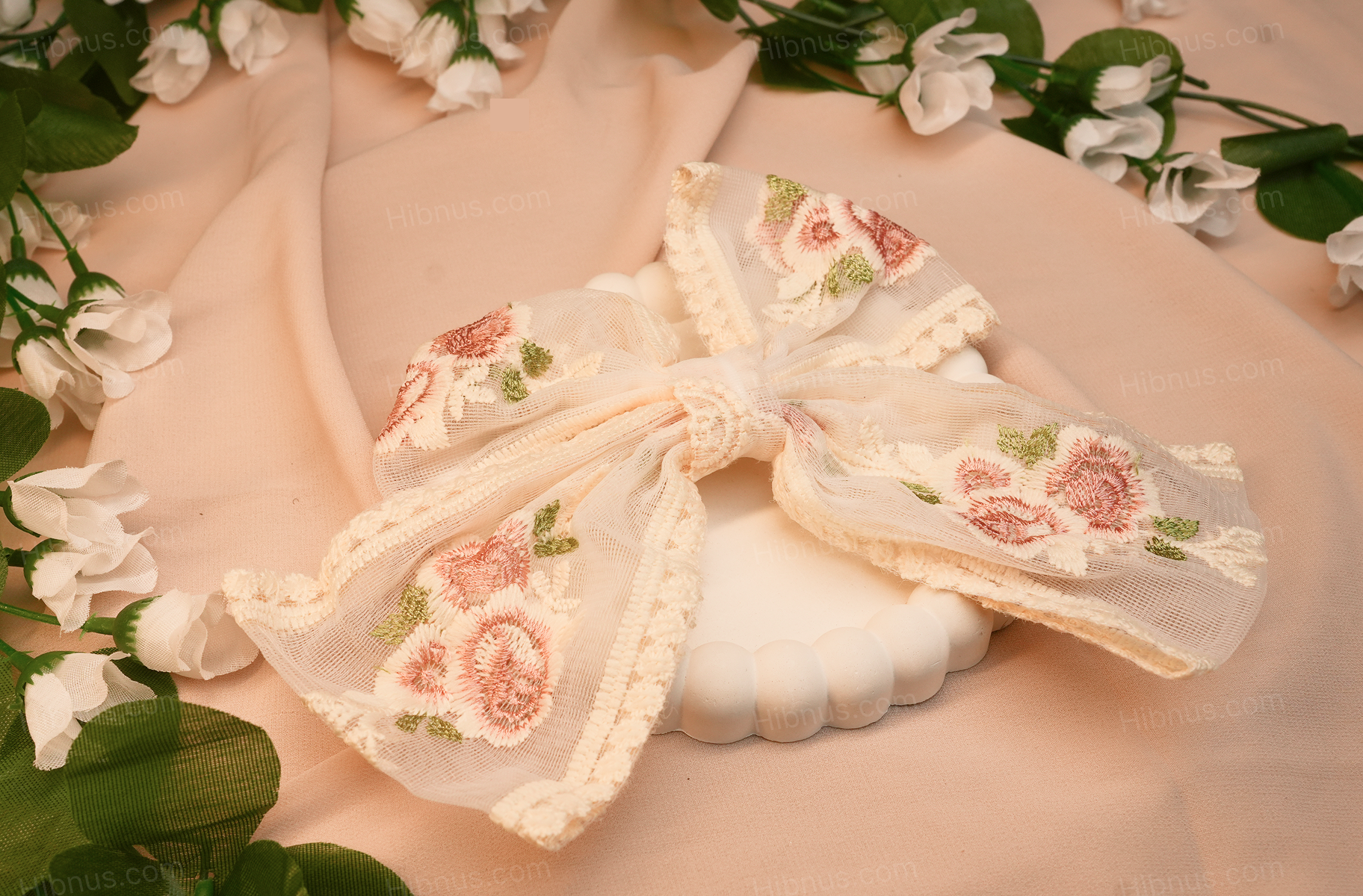 Super fairy French embroidered ribbon butterfly hairpin