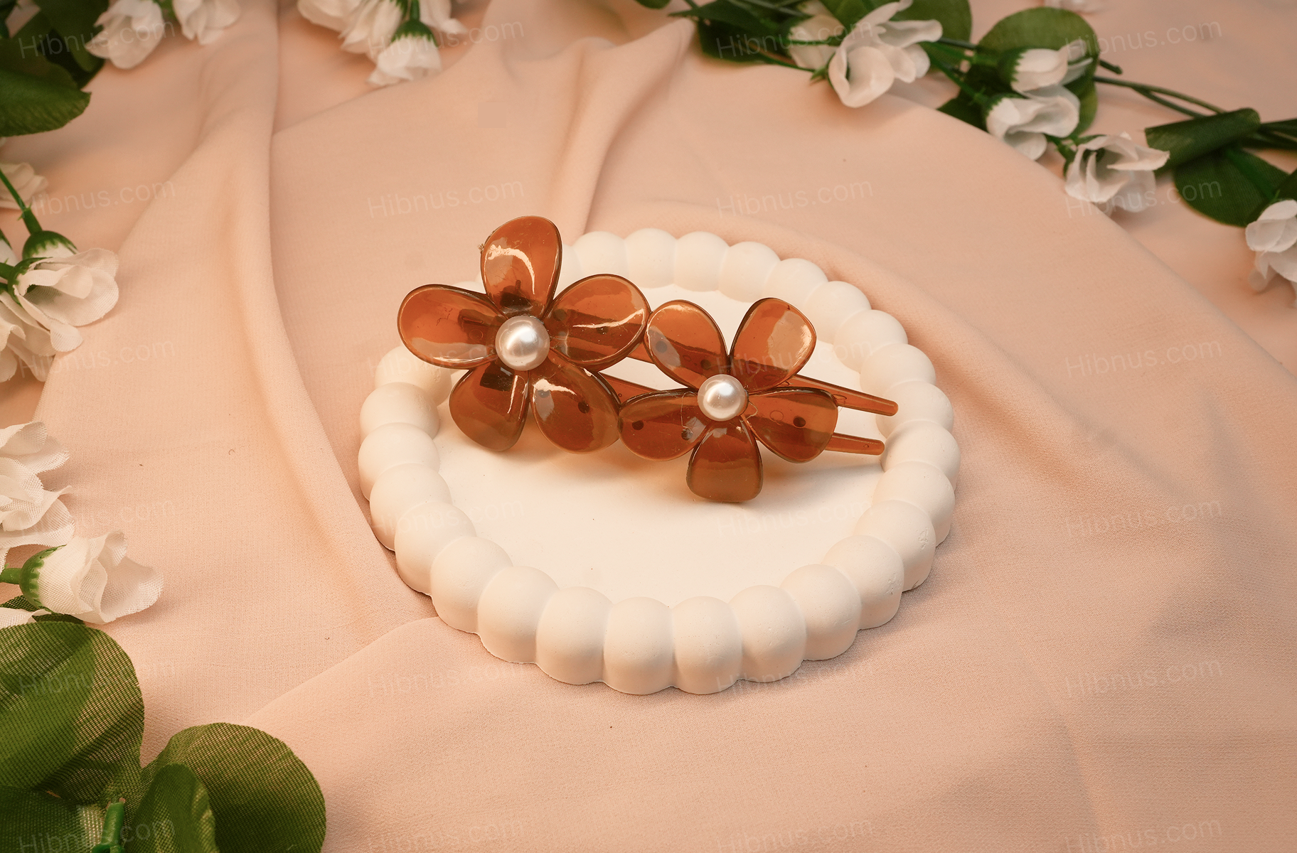 Jelly flower bead clip for women - Mix color