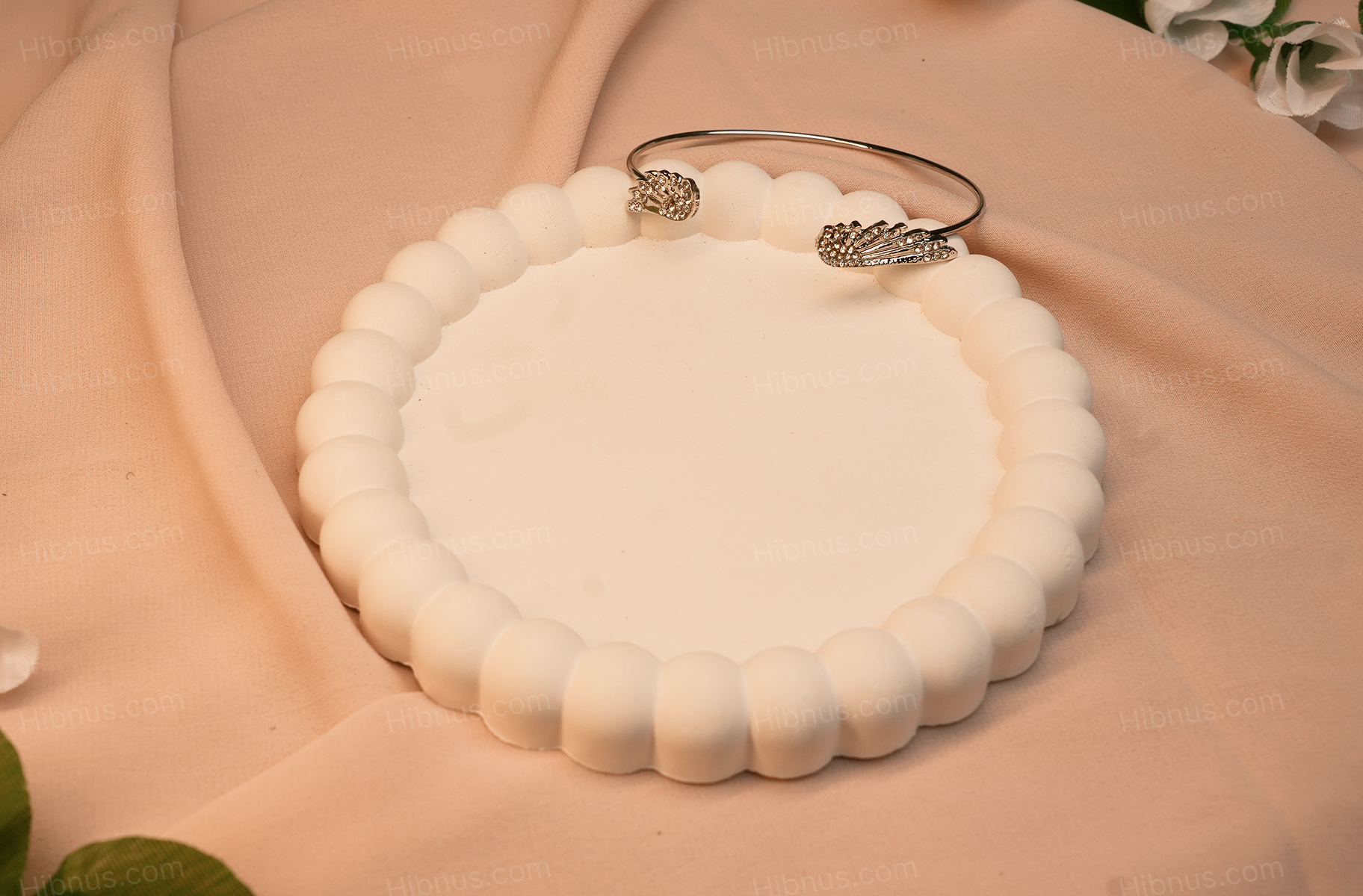 Angel wings open diamond bracelet