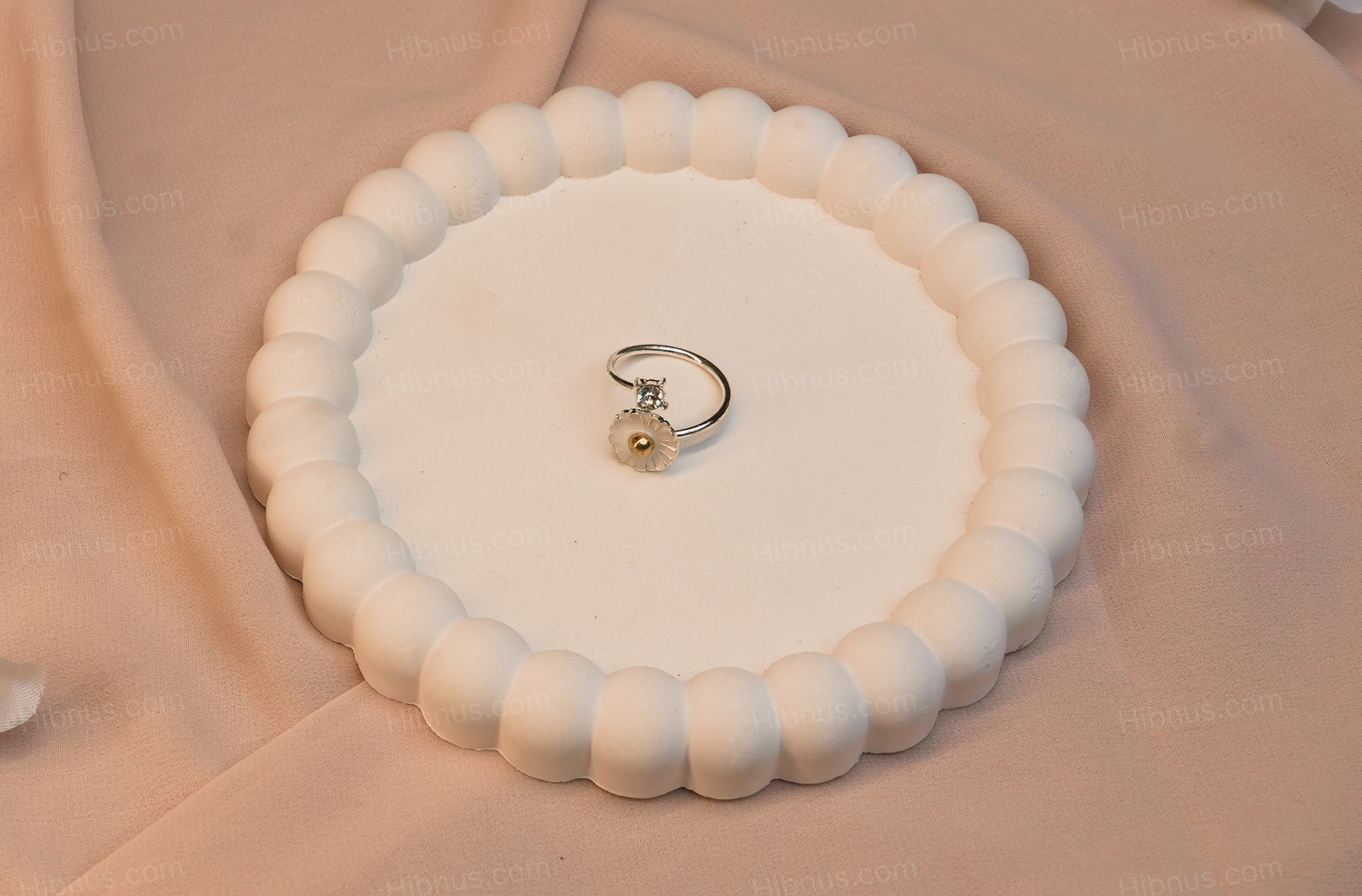 Daisy flower index finger open ring