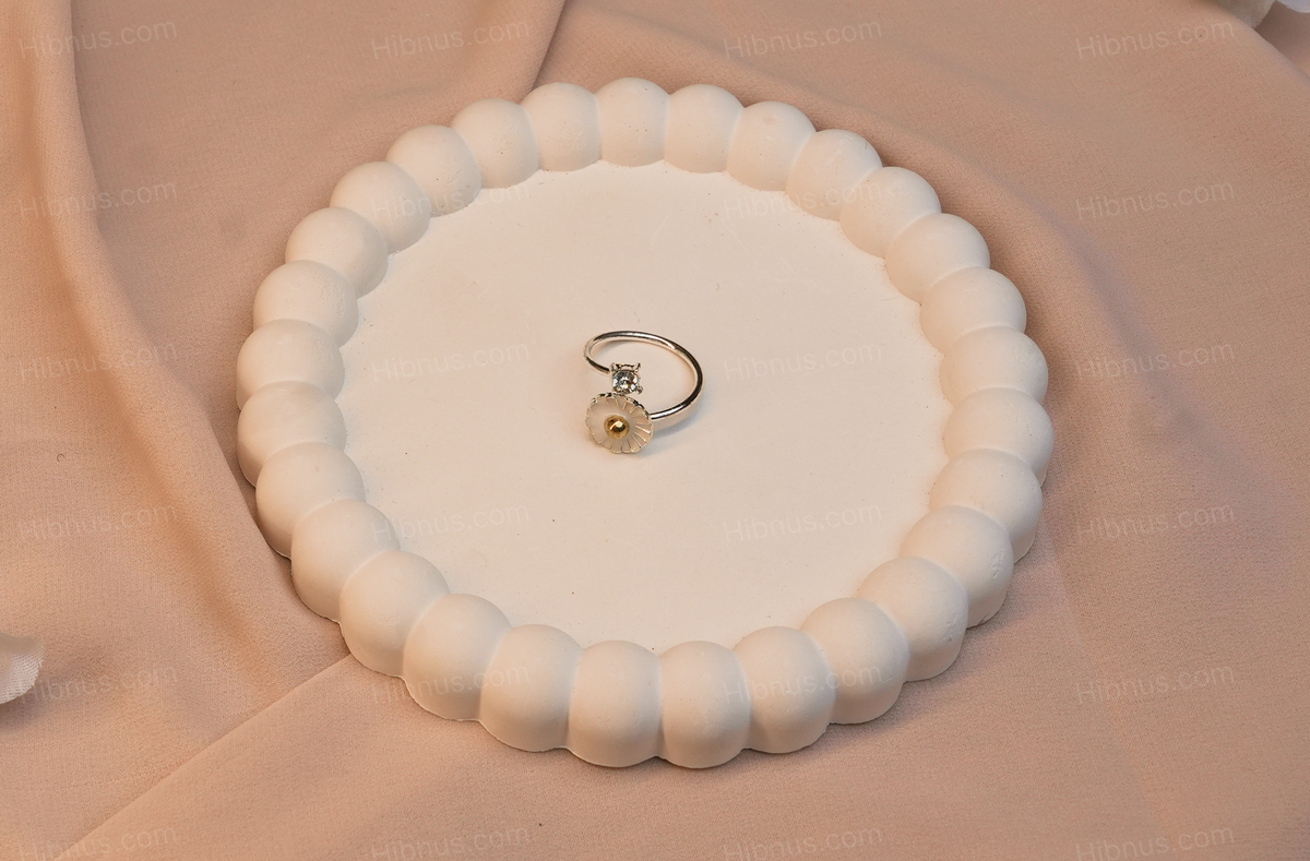 Daisy flower index finger open ring