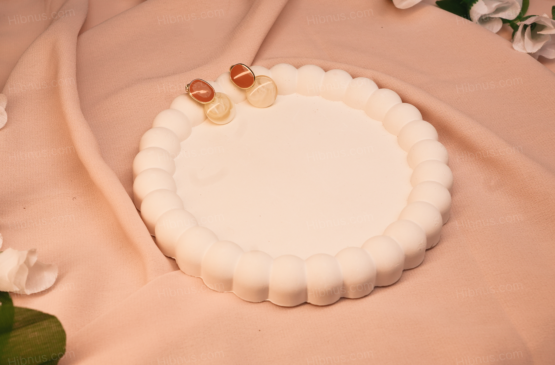 Irregular enamel earrings