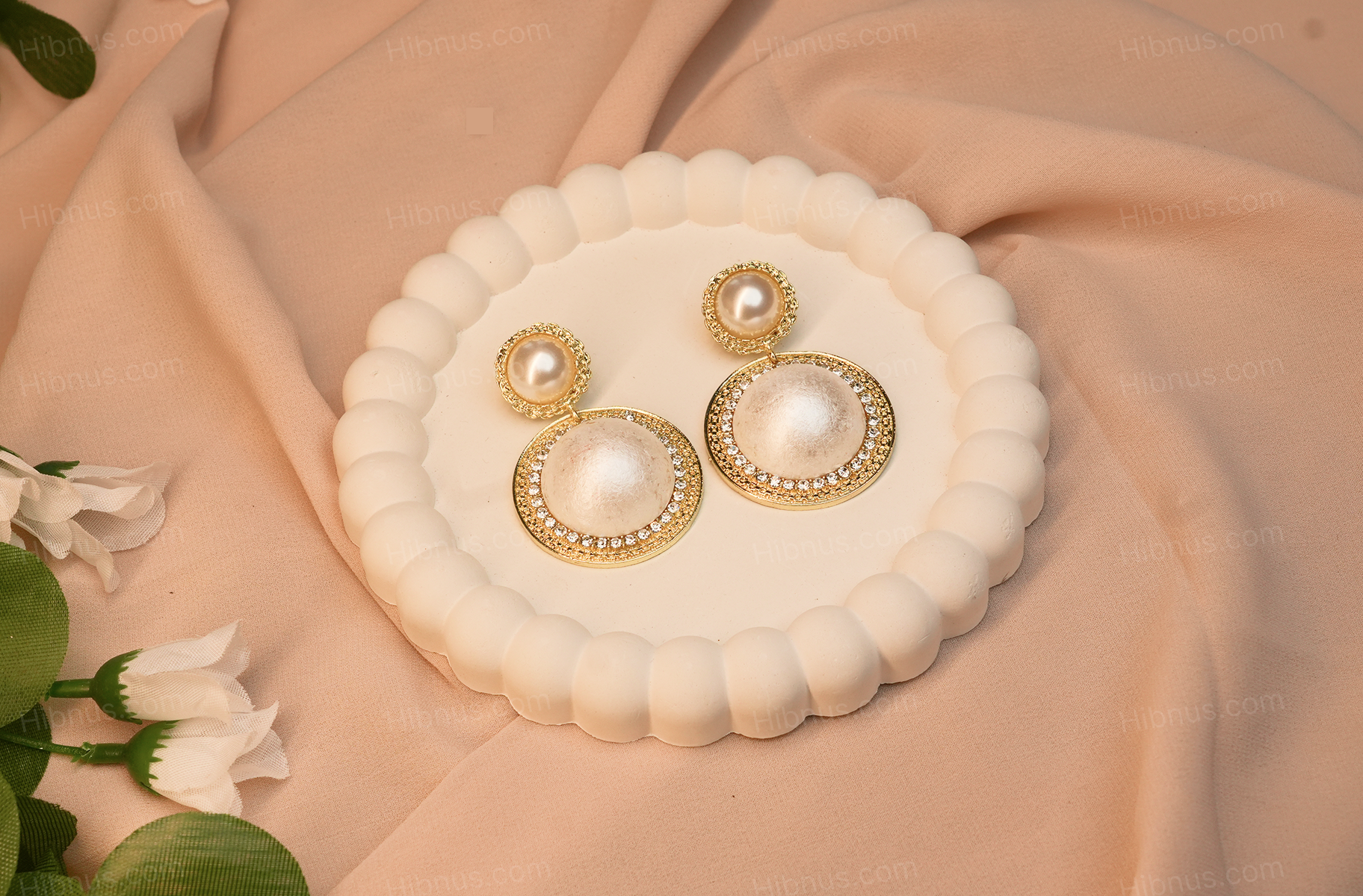 New large pearl earrings