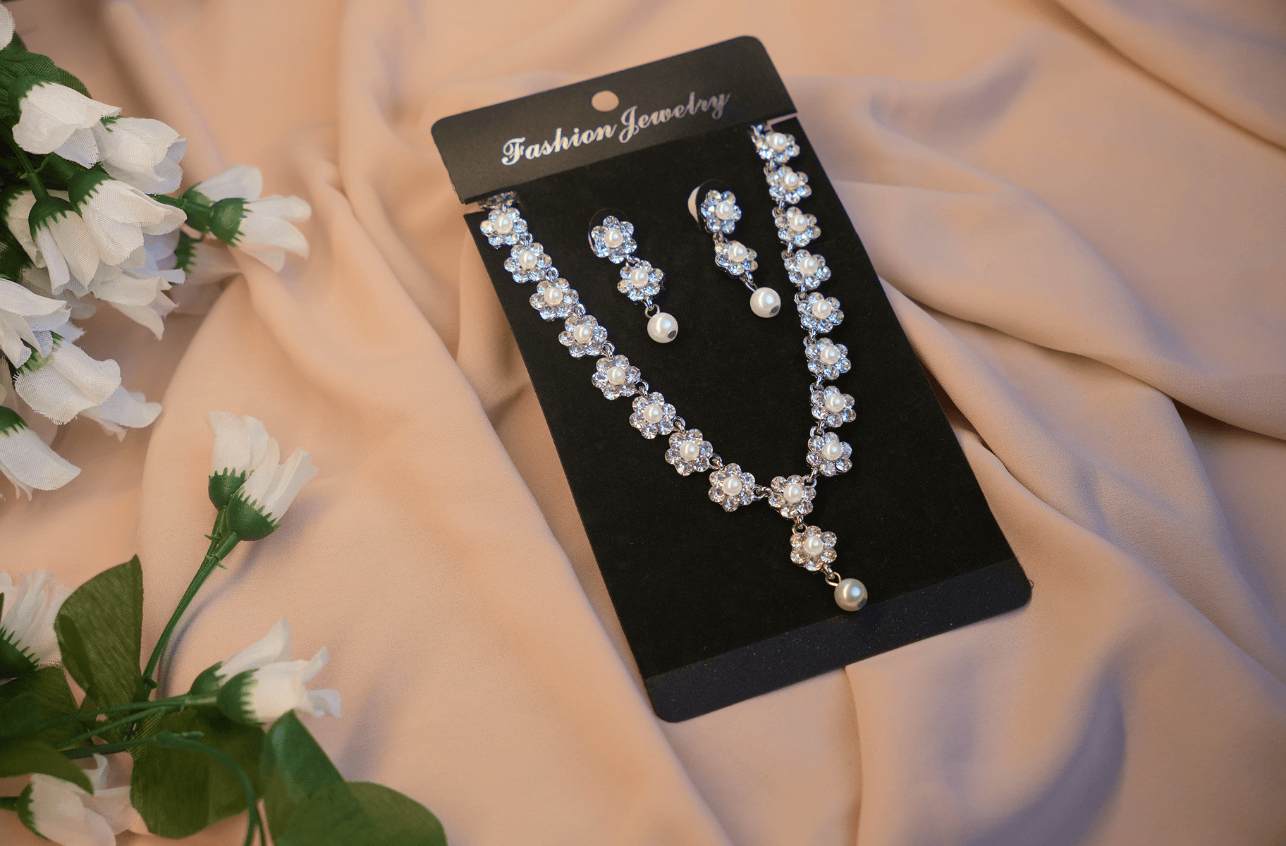 Pearl Blossom Necklace Set