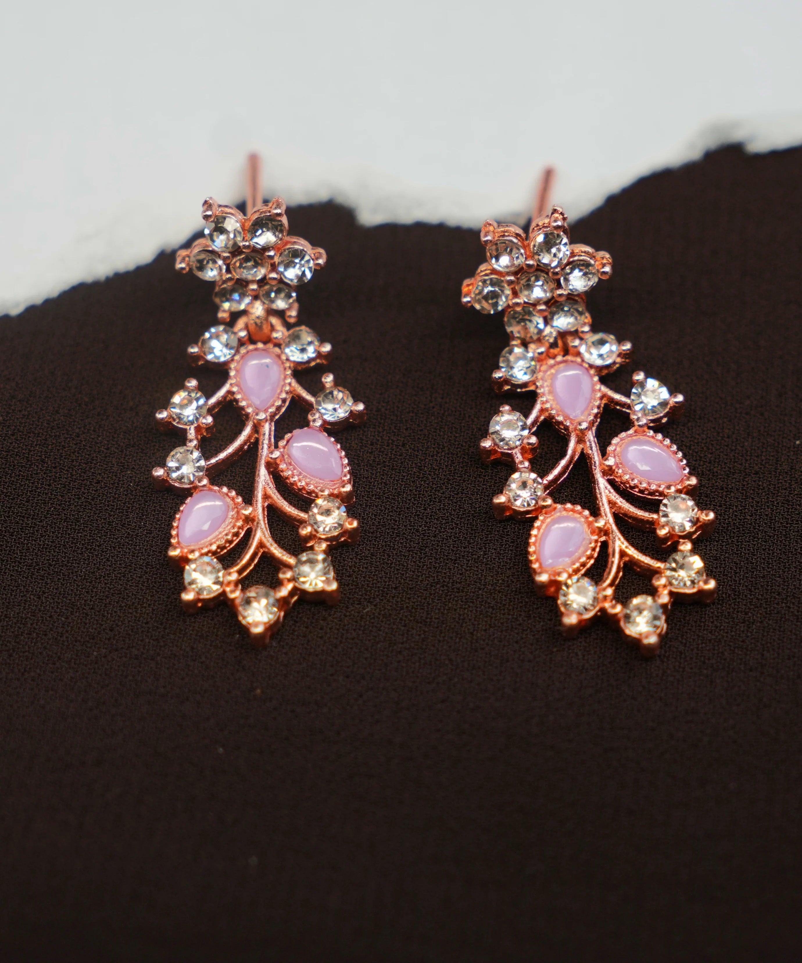 Rose Gold Polish Zircon Ad Diamond Choker Set